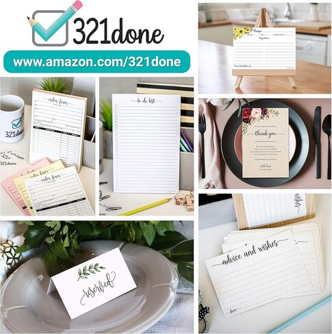 321Done Advice and Wishes for The Parents-to-Be Cards, Made in USA - 4x6 Tan, Fun Baby Shower Game Ideas, Gender Reveal Party Keepsake - Set of 50 in Saudi Arabia