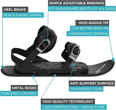Skiskates - Short Mini Ski Skates for Snow | Skating Skis Snowblades Skiboards | Ice Skates for Snow | Shortest Skis Ever in Saudi Arabia