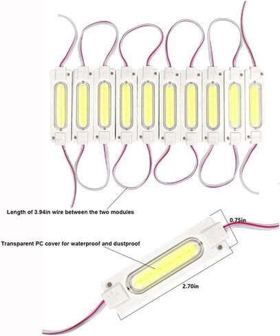 JORAY DC 12V وحدة LED حمراء MAX2.5W نافذة واجهة المتجر حقن IP67 CRI 90 ضوء لصندوق الإعلانات (أحمر) in Saudi Arabia
