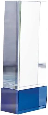 Customizable Crystal Award, 5.75" Engraved Achievement Sapphire Lux Crystal Award in Saudi Arabia