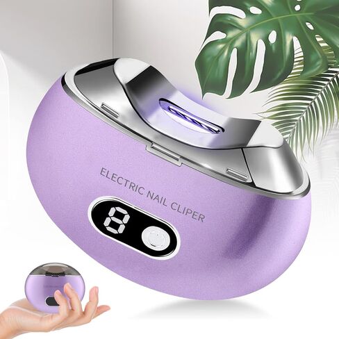 Automatic Electric Nail Clipper,with LCD Digital Display, Safety Baby Fingernail Nail Clipper, 3-Speeds Levels and Nail Clip Storage, USB Rechargeable Suitable for Babies,Children, Adults and Seniors in Saudi Arabia