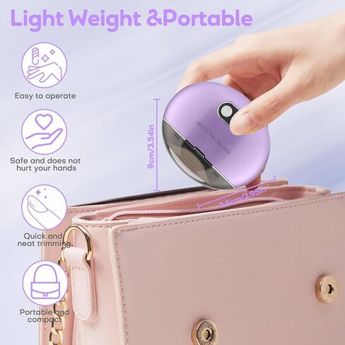 Automatic Electric Nail Clipper,with LCD Digital Display, Safety Baby Fingernail Nail Clipper, 3-Speeds Levels and Nail Clip Storage, USB Rechargeable Suitable for Babies,Children, Adults and Seniors in Saudi Arabia