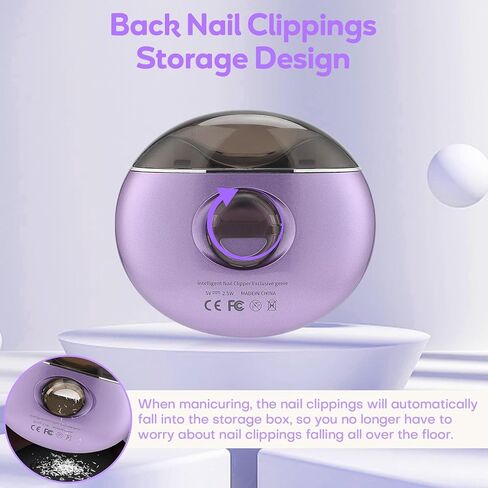 Automatic Electric Nail Clipper,with LCD Digital Display, Safety Baby Fingernail Nail Clipper, 3-Speeds Levels and Nail Clip Storage, USB Rechargeable Suitable for Babies,Children, Adults and Seniors in Saudi Arabia