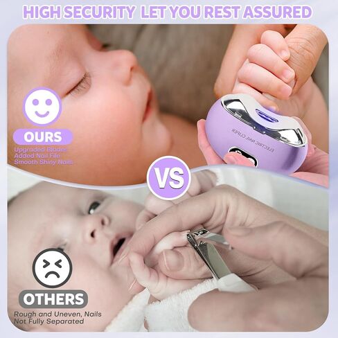 Automatic Electric Nail Clipper,with LCD Digital Display, Safety Baby Fingernail Nail Clipper, 3-Speeds Levels and Nail Clip Storage, USB Rechargeable Suitable for Babies,Children, Adults and Seniors in Saudi Arabia