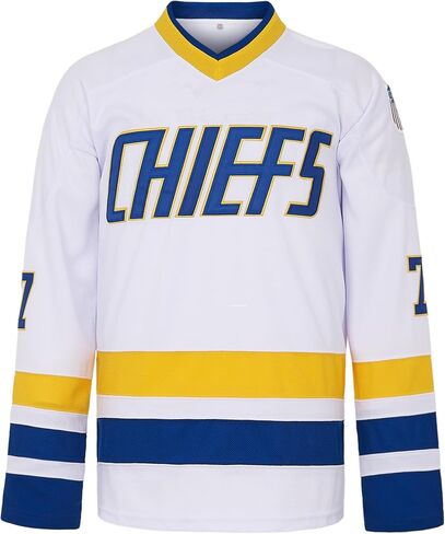 Mens Ice Hockey Jersey #7 Reggie Dunlop 90s Hiphop Party Costume Shirts in Saudi Arabia