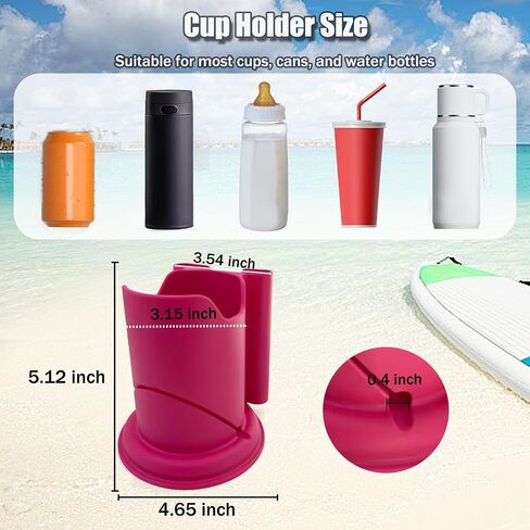 Eudaemiles Kayak Cup Holder, Cup Paddle Board, Paddle Board Accessories Surfboards, Canoes and Kayak Accessories for Types of Cup Bottle Drink in Saudi Arabia