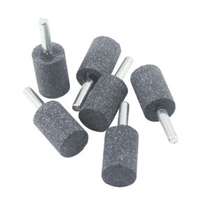 6 Pcs 30 mm Bullet Shape Grinding Stones 1/4 Inch Shank Aluminum Oxide Mounted Grinding Cone Bits for Drill, Rotary Tools