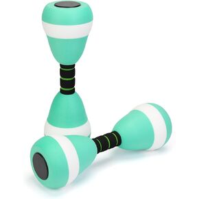 2PACK Aquatic Exercise Dumbbells, EVA Foam Barbells, Water Dumbbells for Men Women Water Workouts, Swimming Training