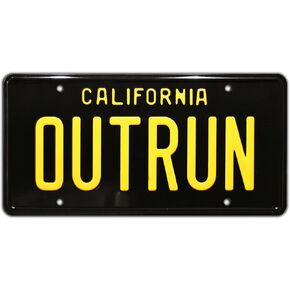 Out Run | Arcade Game | Metal Stamped License Plate