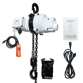 Electric Chain Hoist 2200lbs,Single Phase Overhead Crane with G80 Chain,110V Electric Hoist,10ft Lifting Height, Double Chain Design,Two 360 Degree Rotating Hook,for Logistics,Factories