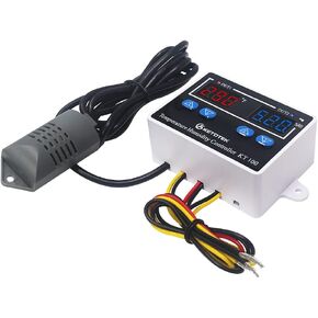 Temperature Humidity Controller Digital Thermostat Module 120V, Heating Cooling Humidification and dehumidification Control 110V 10A, Fahrenheit Display