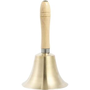 GSHLLO Brass Hand Call Bell Extra Loud Hand Bell Call Service Bell Small Dinner Bell Musical Handbells Christmas Hand Bells Hand Held Bells for Children