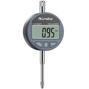 Digital Dial Test Indicator 0-25.4mm Range,0.01mm/0.0005" Resolution Dti Gauge,Switchable mm/inch,Large LCD Display for Industrial,Laboratory,and 3D Printer Use