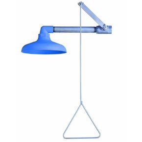 Sellstrom SentryWash Horizontal/Wall Mounted Drench Shower with Blue Plastic Shower Head and Stay Open Valve, S90243