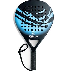 Bearclaw Padel Racket Carbon Fiber Surface with EVA Memory, Flex Foam Core - Lightweight Padel Racquet