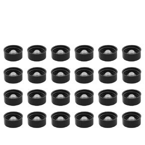 24PCS 28 Tooth Black Boston Bottle Cap Phenolic Bakelite Lid Polycone Caps