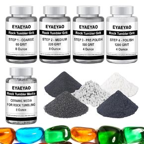Rock Tumbler Grit and Ceramic Tumbling Media, Polish Up to 15 lbs. of Rocks, Polish Refill Media Kit, Compatible with Any Tumbler (2 Pounds - Polish up to 15 lbs. of Rocks)