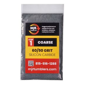 1lb of MJR Tumblers Premium 60/90 Coarse Silicon Carbide Rock Polishing Grit for Step/Stage 1, MJR Tumblers is a Disabled and Veteran Owned Company Proudly Located in USA