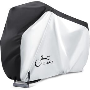 LIHAO Bike Cover Outdoor Storage Waterproof Bicycle Covers Rain UV Dust Wind Proof with Lock Hole for Mountain Road City Dirt Electric Bike Heavy Duty, Bicycle Accessories