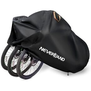 NEVERLAND Bike Cover Outdoor Waterproof Bicycle Covers Storage for 2 or 3 Bikes with Lock Hole Sun Rain Wind Dust Proof for Mountain Road Exercise Electric Hybrid Cruiser Bike