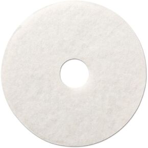 Boardwalk BWK4012WHI 12 in. Diameter Polishing Floor Pads - White (5/Carton)