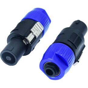 Speakon to 1/4 Adapter na4ljx Connector Upgraded 1/4" inch ts Jack Female to NL4FC Male Converter are for Converting Cable to NL4FC Plug for pa dj Speaker/Amplifier/Mixer (2pcs)