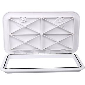 Amarine Made Boat Hatch 24" X 14", 180 Degree Lid Hinge Boat Deck Hatch, Marine Hatch with Non Slip Surface, Durable Construction Boat Access Hatch & Lid, Weatherproof and Easy to Install