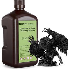 ELEGOO Standard Plant-Based 3D Printer Resin with Low Odor and High Precision, 405nm UV Curing Resin for Mars Saturn Jupiter MSLA DLP LCD 3D Printing - White 2000g