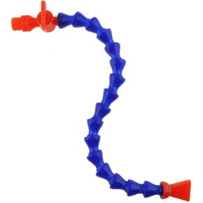 ChgImposs 1/4" Thread Flexible Water Oil Coolant Pipe Hose, Flat Nozzle Adjustable Plastic Cooling Tube with Switch for CNC Machine/Milling/Lathe/Hydraulic Machinery/Water Cooling System