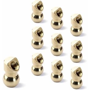 10 PCS 12.7MM M6 Brass Ball Cnc Nozzle, Slanted Hole Coolant Nozzle for Jewelry Lathes Screw Lock, High-Pressure Cutting Oil Cooling Nozzle for Jewelry Carving Milling Machines Machine Tools