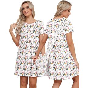 Hospital Gowns For Women Shoulder Surgery Open Back Tear Away Dress Pleated Front Adaptive Clothing NIghtgown