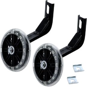 Pair of Bicycle Auxiliary Wheel Children's Bicycle Accessories For 12",Flash Wheels Training Wheels Kids Bike Bicycle Wheels
