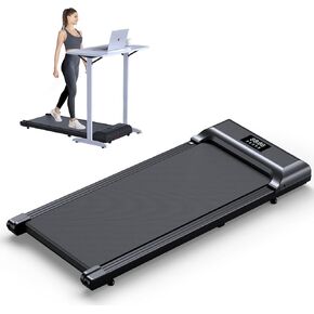 Walking Pad, Under Desk Treadmill for Home Office, 2.5HP Walking Pad with 300lb Weight Capacity, Portable Teadmill with Remote Control, LED Display