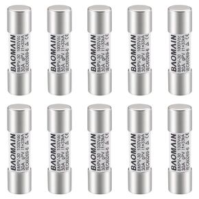 Baomain Solar PV Fuse, gPV Type Fuse Link PV-30 10 X 38 mm,30A 1000V DC,33kA, CE Listed Pack of 10