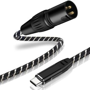 USB C to XLR Cable,6.6 FT XLR Male to USB C Converter Adapter,USB Type C to XLR Male Output Stereo Cable for Amplifier, Speaker, Mixer Console, etc