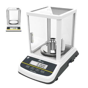 LAB FISH Dual Display Analytical Balance 200g x 1mg Scale High Precision 0.001g Accuracy Lab Scale External Calibration for Laboratory Pharmacy Jewelry