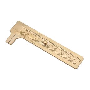 Sliding Gauge Vernier Caliper Ruler, Scale Vernier Caliper Solid Brass Sliding Gauge, mm/inch Handy Sliding Gauge Ruler Measuring Tool, Vernier Gauge Millimeters Tool for