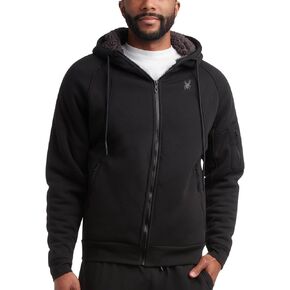 Spyder Men's Hoodie - Sherpa Lined Fleece Zip Up Jacket with ThermoWeb Insulation - Warm Outerwear Hoodies for Men (S-XXL)