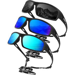 KALIYADI Polarized Sunglasses-Men Sports Sun-Glasses: Mens Sunglasses UV400 Protection for Running Fishing Golf