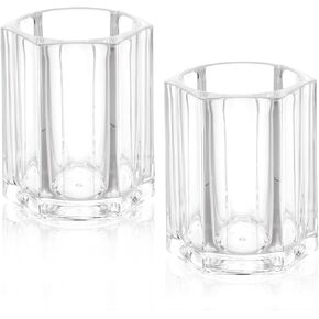 2 Pack Rhombu Toothpick Dispenser Portable Toothpick Box Clear Acrylic Toothpick Holder Fruit Pick Holder Cocktail Pick Holder Decorative Toothpick Jar for Home Kitchen
