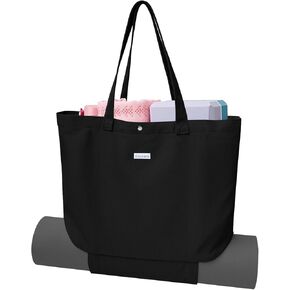 Yoga Bags for Women Canvas Yoga Mats Bags Carrier Pocket Carryall Bag for Office,Workout,Pilates,Travel and Gym