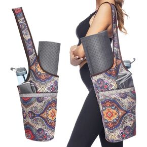 Yoga Mat Bag with Large Size Pocket and Zipper Pocket, Yoga Mat Strap Bag, Fit Most Size Mats Yoga, Yoga Bags and Carriers for Women
