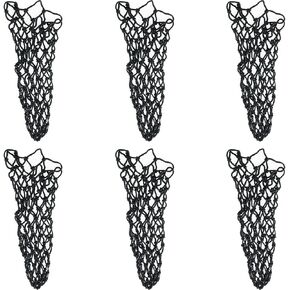 6PCS Pool Table Bag Nylon Billiard Mesh Bag Replacement 35cm/14in Pocket Catch Rails Set Woven Mesh Pocket Billiard Table Accessories Black