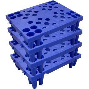 Plastic Pallets, Plastic Pallets for Basement Storage, Breathable Nestable Lightweight Waterproof for Basement Garage Supermarket (15.7x11.8x3.9in) (4)