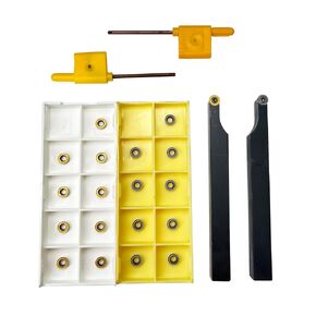 2pcs SRACR/L1212H06 1/2 Lathe indexable Tool Holder Lathe Turning Holders with 20pcs RCMT0602MO Carbide Milling Inserts