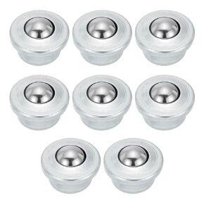 PATIKIL 1/2" Roller Ball Transfer Bearing, 8 Pcs Round Ball Transfer Unit Carbon Steel Casters for Conveyor Roller Stand Transmission Furniture