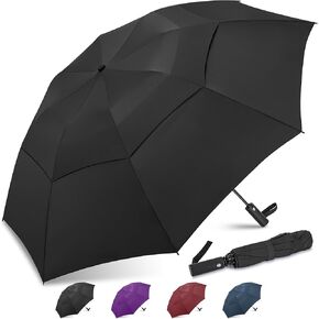 ZOMAKE Compact Golf Umbrella - 54 Inch Large Umbrellas for Rain Windproof Waterproof XL Umbrellas Heavy Duty Automatic Oversized Collapsible Umbrella for Women Men