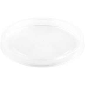 Restaurantware LIDS ONLY: Bio Tek 3.5 x 0.4 Inch Container Lids 25 Durable Round Lids - Tight Seal Only Lids Clear PET Soup Container Lids Disposable Containers Sold Separately