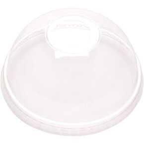 Restaurantware LIDS ONLY: Basic Nature To Go Container Lids 100 Plastic Cup Lids - Compatible With Plastic Drinking Cups Dome Lids Clear PLA Plastic Takeaway Cup Lids For Takeaway Orders
