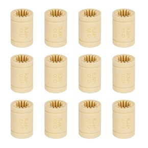 12Pcs LM12UU Solid Polymer Bearing 12MM Linear Bearings（12X21.5X32MM） for Machine Sliding, 3D Printer Replace Parts